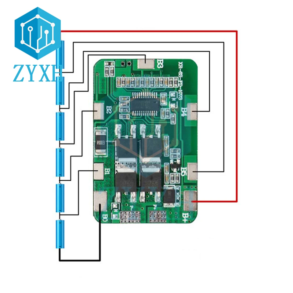 Плата зарядного устройства для литий-ионных аккумуляторов 6S BMS 5A/10A 22 в 18650 общий