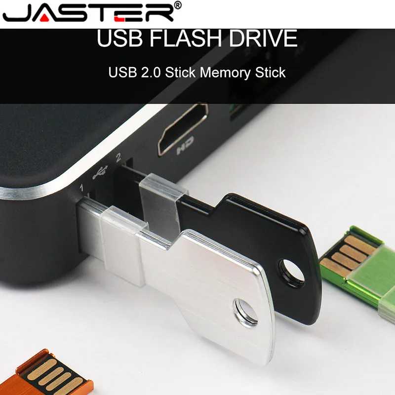 Металлический ключ Форма флеш диск USB 2 0 ГБ 4 8 16 32 64 128 накопителей и более 10 шт.