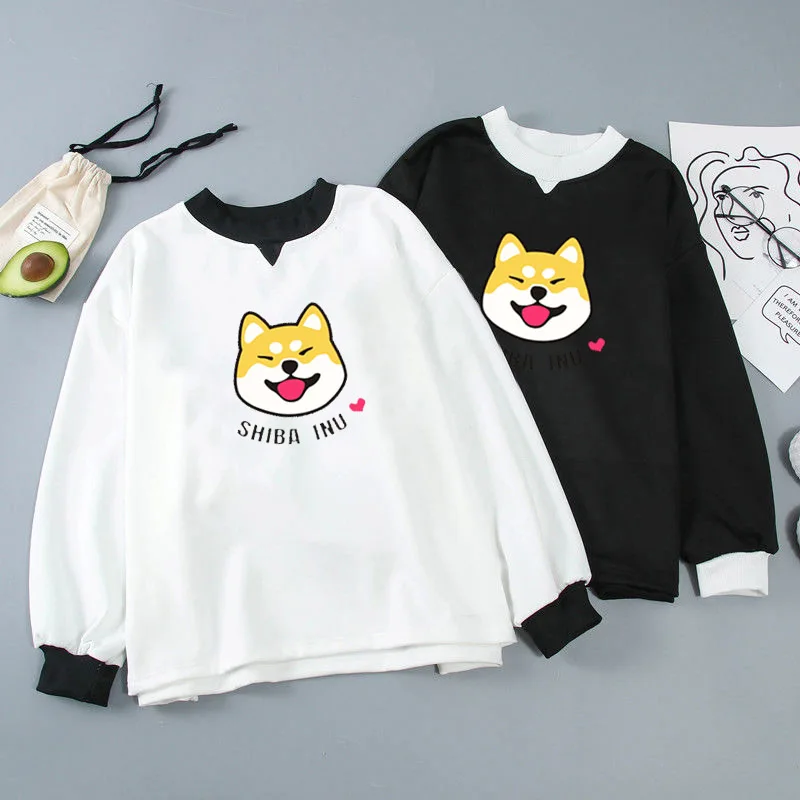 

Shiba Inu Hoodie Sweatershirt Harajuku Kawaii Hoodie Sweatershirt Kawae Nette Japanese Anime Sheeba In Pullover KPOP Swayathshir