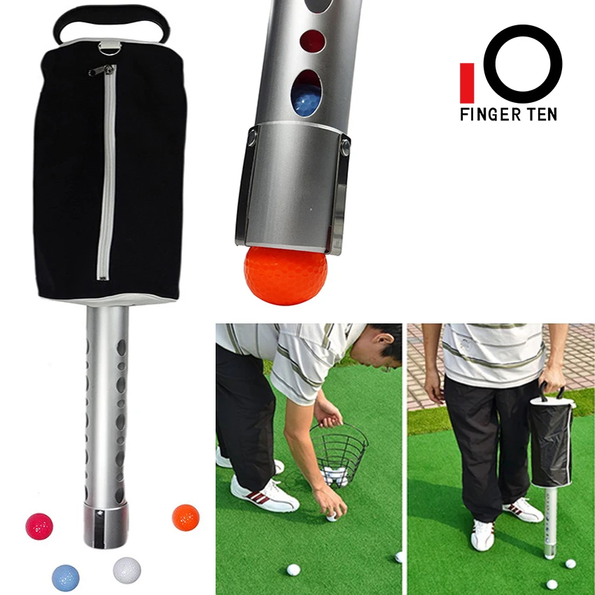 New Retriever Tool Golf Ball Pick Up Shag Bag Easy Picker Hold Up to 60 Balls Holder Pouch Accessories Black Red Drop Shipping