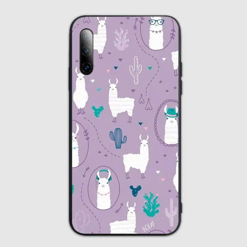 

Llama Alpaca pattern Phone Case For Huawei P Y Nova mate Y6 9 7 5 prime mate20 lite nova 3E 3I Cover Fundas Coque