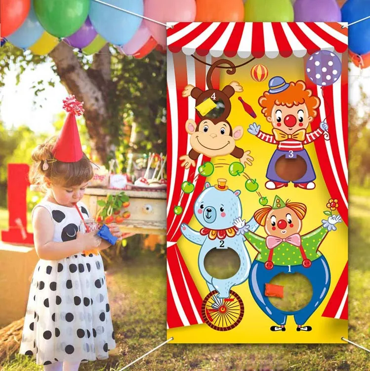 Настенный гобелен с забавными картинками клоуна украшенный драпировкой для дома