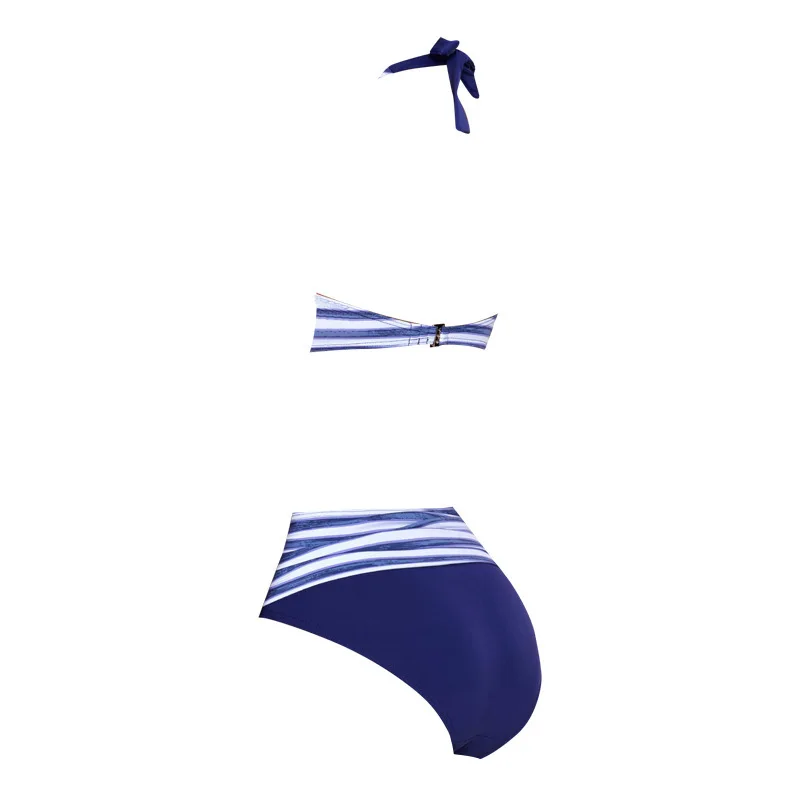 

S-5xl Striped Bikini Set Plus Size Swimsuit Push Up Swimwear Twist Swimming Suit For Women Ladies Beach Two Pieces Swim Suits