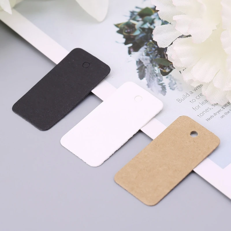 

100pcs Vintage Kraft Paper Gift Cards Hang Tags Jewelry Labels Tag Craft Decor