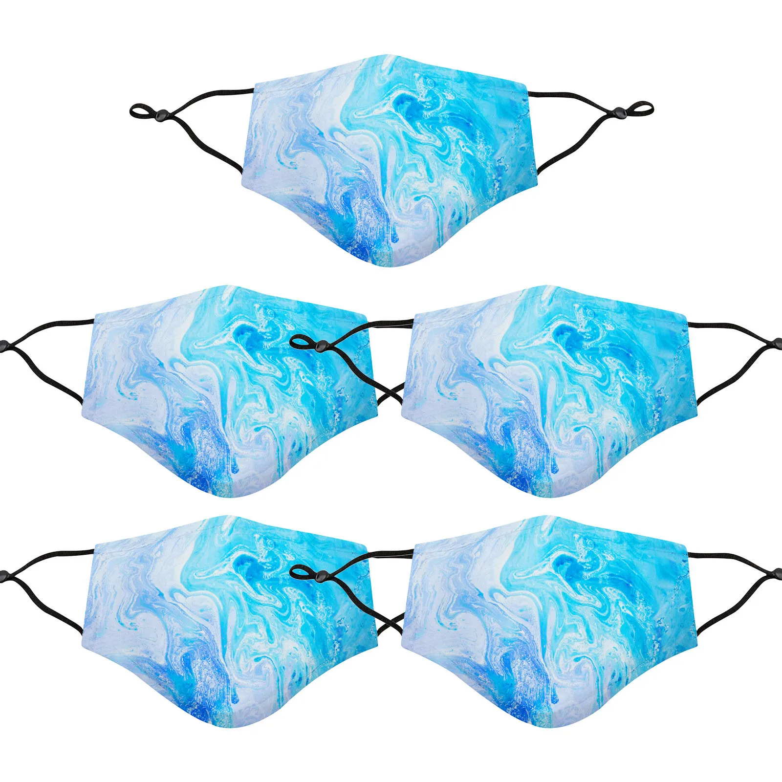 

5pcs Adult Woman Plaid Face Mask Unisex Half Washable Mouth Cover Mask For Outdoors Cycling Mascarillas Multi-purpose Mascaras