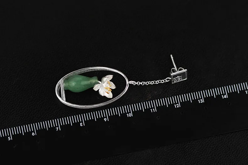 INATURE 925 пробы Серебряная ваза авантюрин Винтажные висячие серьги для женщин модные ювелирные изделия