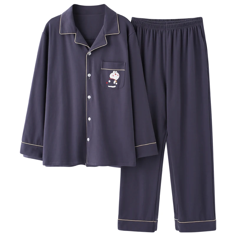 

Autumn And Winter Men's Pajamas Comfortable And Warm Soft Pajamas Long Sleeve Casual Men's Home Wear Plus Size Sleepwear