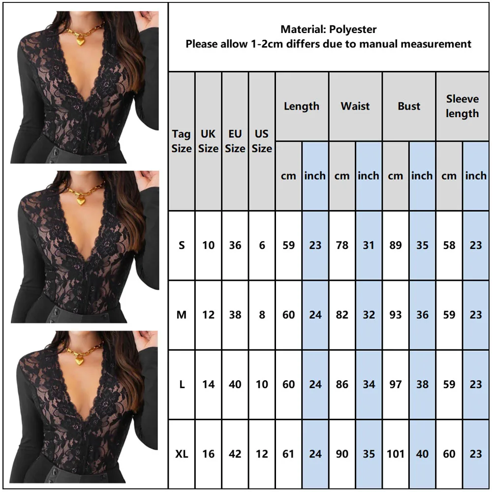 

Sexy Female Lace Deep V-Neck Top Blouses Long Sleeve Women's Shirt Blouses Black Office Work Wear Ladies Tops Spring Autumn D30