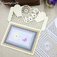 flower grid heart stitch metal cutting dies new 2021stamp scrapbooking punch handicraft embossing card making frame background