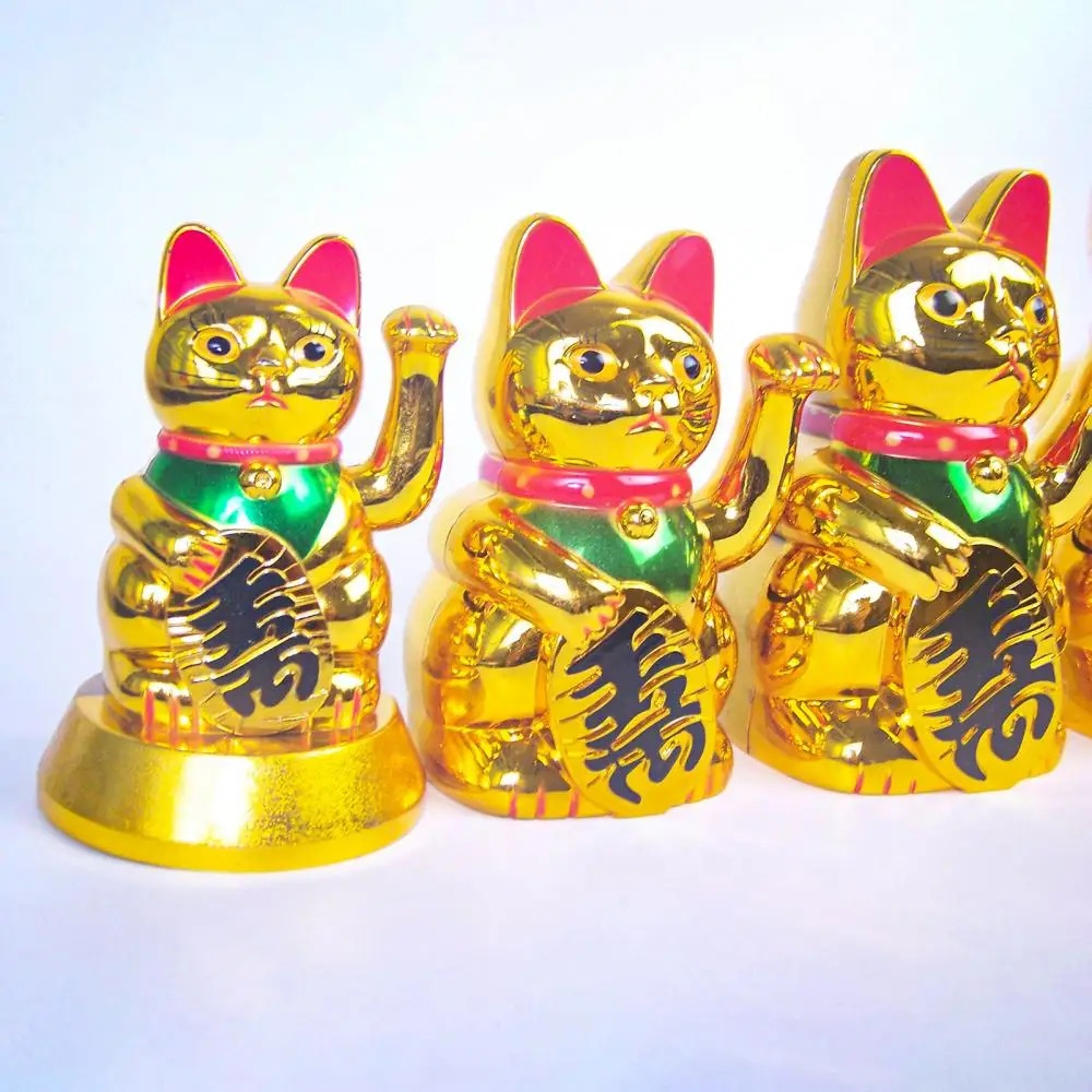 Пластиковый подарок домашний декор форма в виде кошки на удачу Золотой магазин