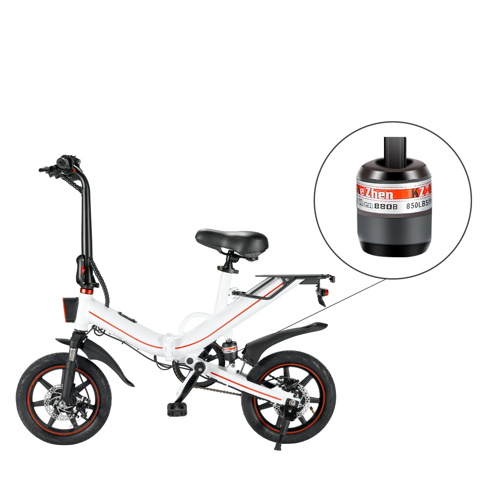 

C1-035 V5 New Electric Bicycle 15ah 48v 400w 14 Inch Folding Electric Bicycle 25km /top Speed 70km Mileage