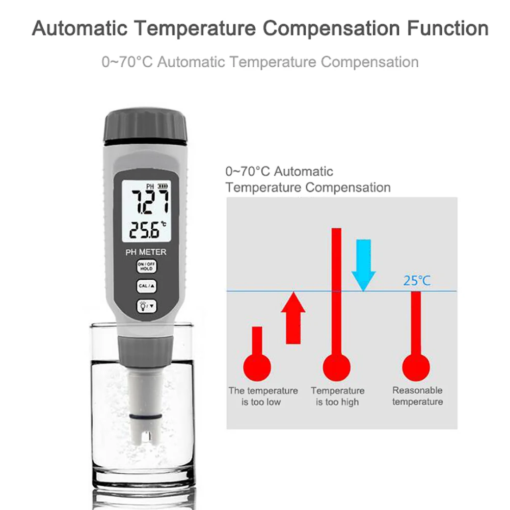 

Professional Pen Type PH Meter Portable Ph Water Quality Tester Acidometer For Aquarium Acidimeter Water Ph Acidity Meter Ph818