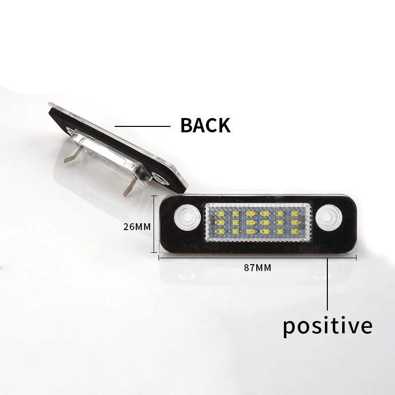 2PCS 12V White LED License Number Plate Light No Error For Ford Fiesta Fusion Mondeo MK2 | Signal Lamp
