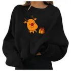 Новая модная женская толстовка с длинным рукавом и забавным принтом