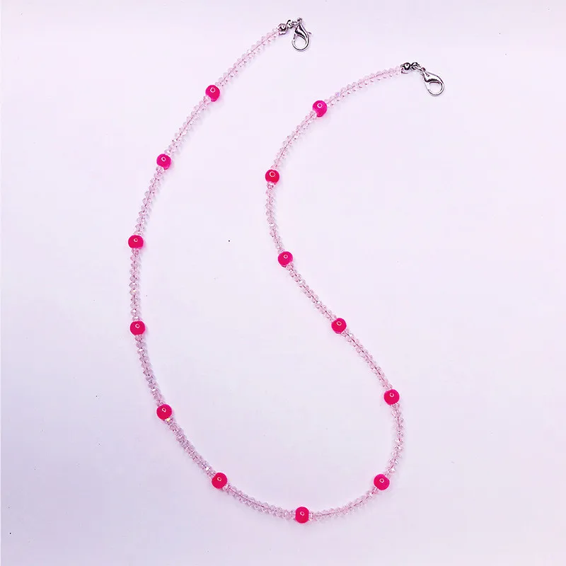 

Crystal Beads Colorful Beaded Chain Sunglasses Chains Reading Glasses Cord Holder Neck Strap Rope for Mask Eyewear Necklace