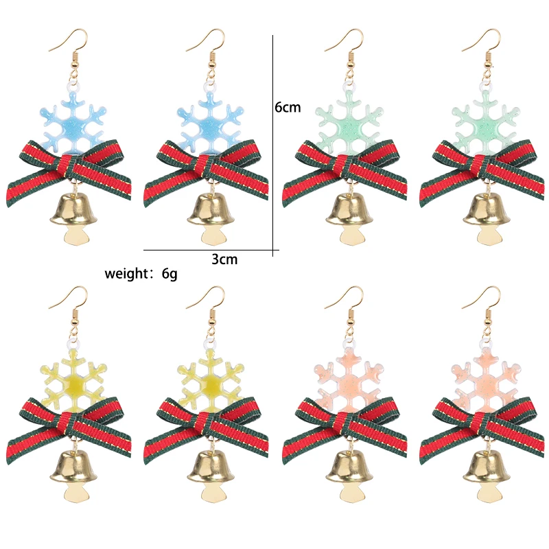 DIY серьга с рождественской тематикой для женщин и девочек Разноцветные серьги