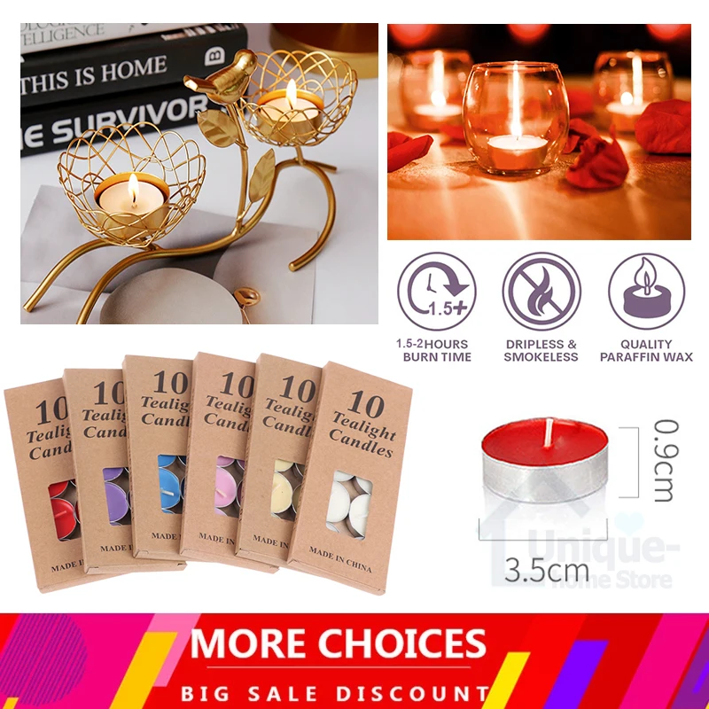 10 шт./компл. белая свеча маленькая романтическая Бездымная Свадебная День