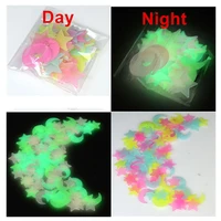 100pcsset night luminous moon stars sticker childen of light stickers light glow in the dark toys for kids bedroom decor gifts