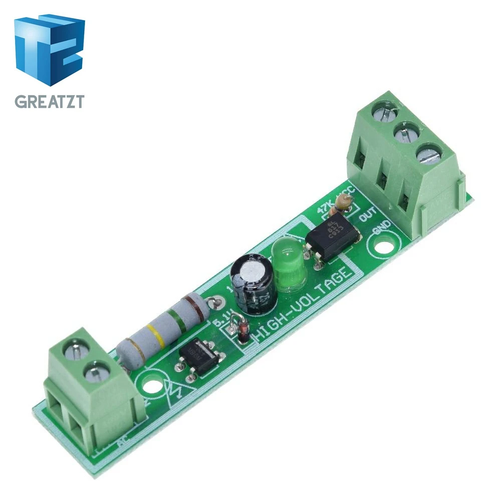 GREATZT 1-Bit AC 220V оптрон модуль Напряжение обнаружения доска адаптивной 3-5V для PLC Isolamento Fotoaccoppiatore модуль