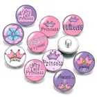 Красивая простая Корона Розовые 18 мм кнопки 10 шт. Смешанные Круглые фото стекло кабошон стиль для кнопки ювелирные изделия оптовая продажа