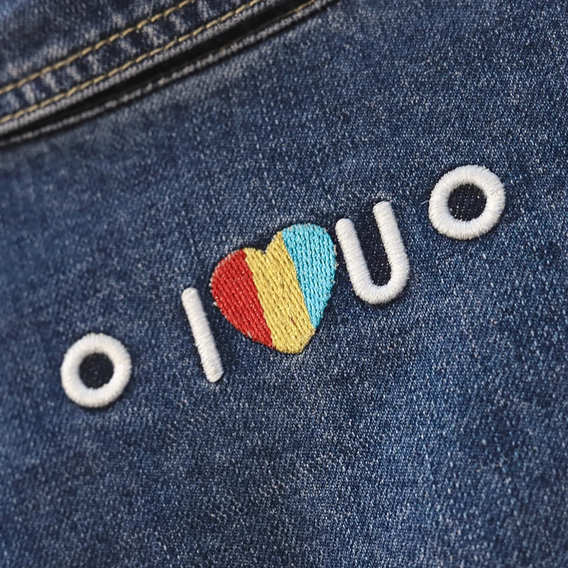 Женская джинсовая куртка с отложным воротником 5XL Повседневная длинным рукавом