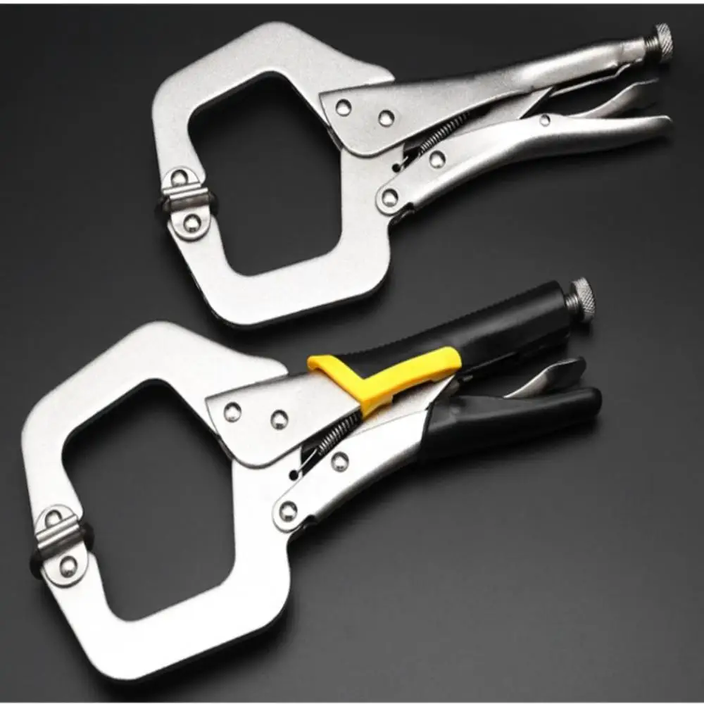 

C-type Clamp Weld Clip Woodworking Locator Grip Saw Swivel Pad Wood Fix Plier Pincer Crimping Hand Tools