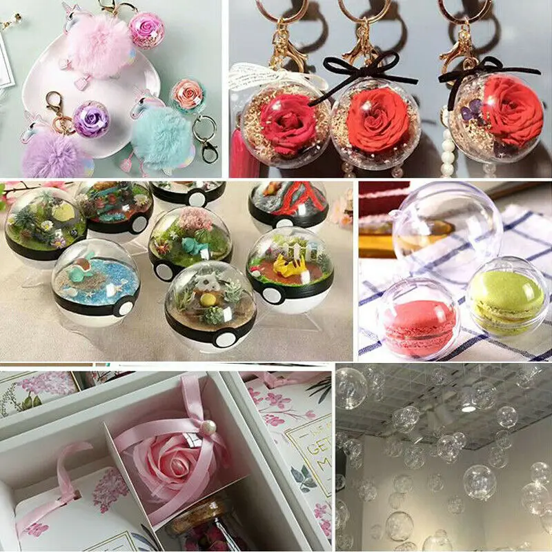 Хит продаж 2020 прозрачный шар пластиковый для рукоделия Рождественское украшение