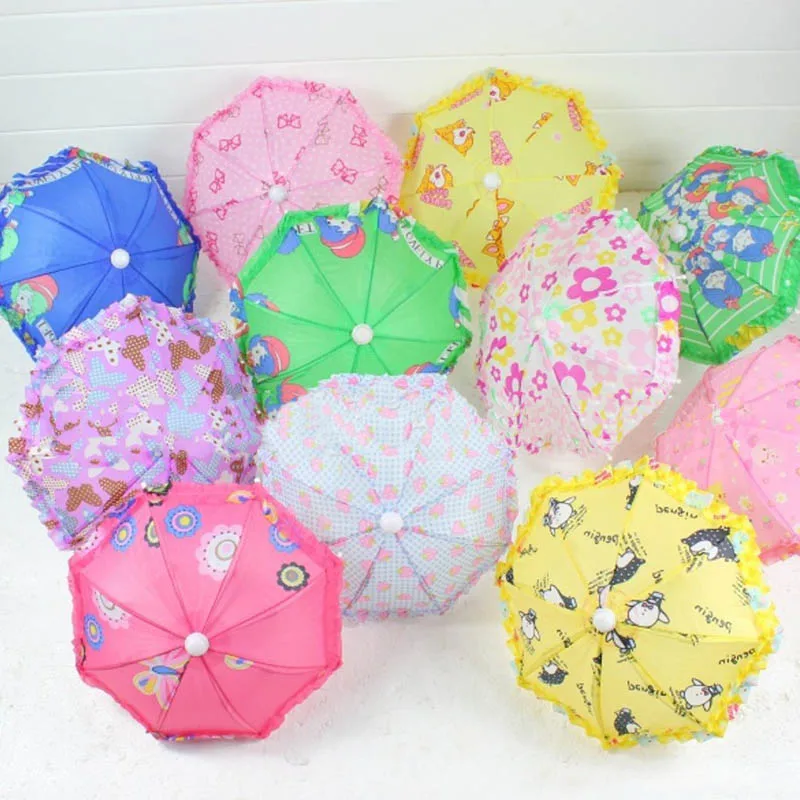 

Doll Accessories Handmade Umbrella For Barbie Doll's Doll House Decoration Random Color Girl Birthday Christmas Gift Kids Toy