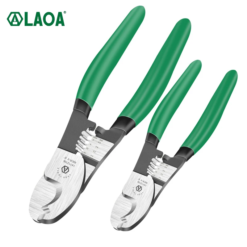 

LAOA CR-V Cable Cutter with Wire Stripper Pliers Function Bolt Cutting Multifunction Hand Tools Anti-Slip Electrician Scissors