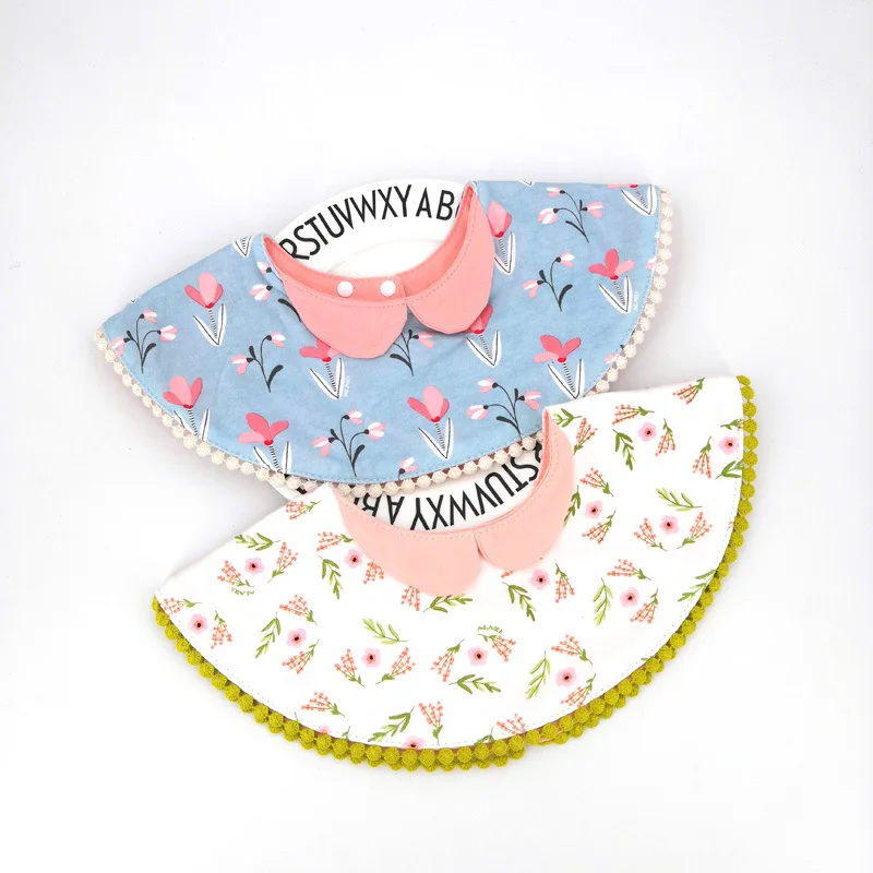 INS Стиль 360 градусов 3 слоя цветочный принт хлопковые детские нагрудники с