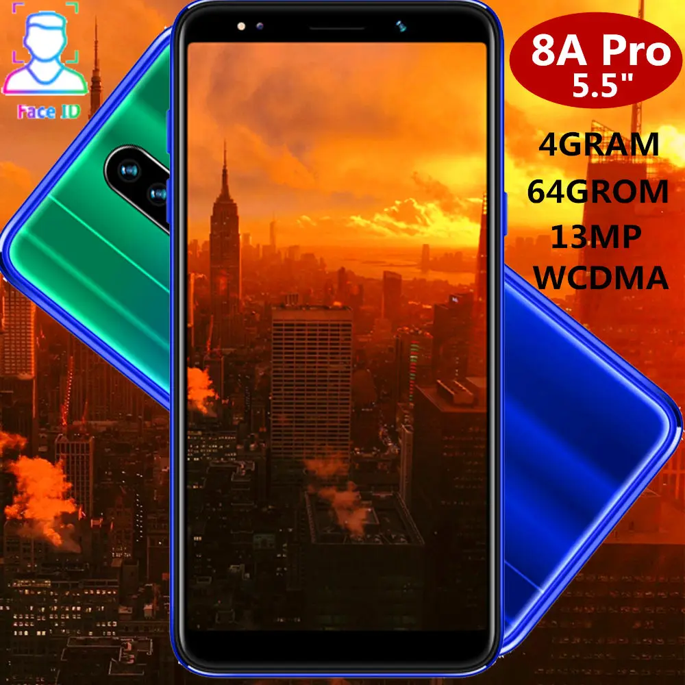 8A Pro смартфон с 5 дюймовым дисплеем четырёхъядерным процессором ОЗУ 4 Гб ПЗУ 64 ГБ