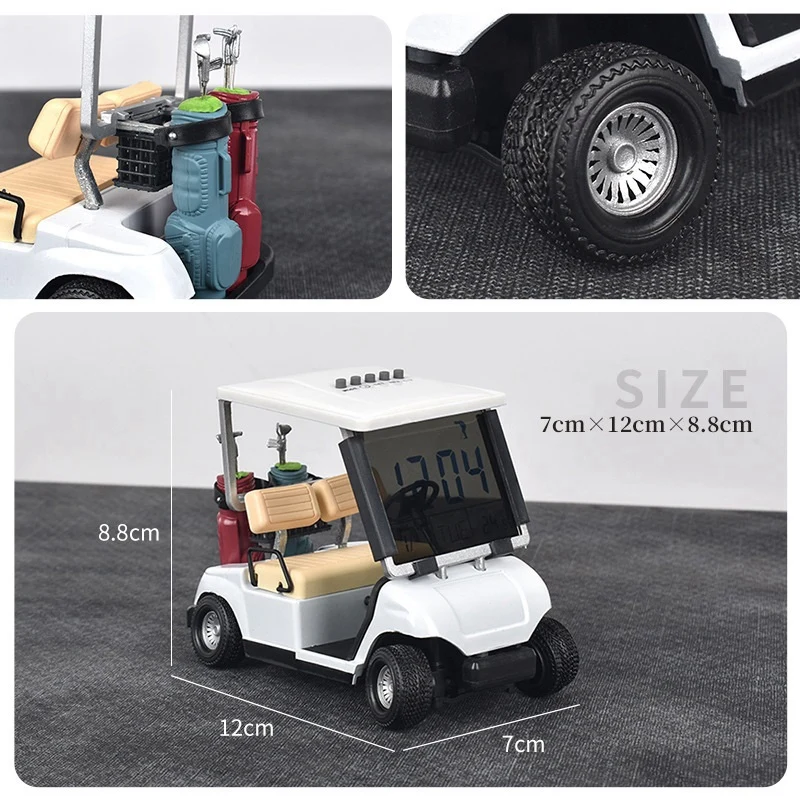 

Toy Golf Cart Golf Alloy Mini Model Mini Golf Cart Clock Golf Cart Toy Novelty Christmas Gift