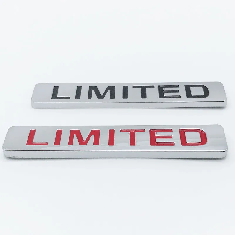 Металлическая Автомобильная наклейка с ограниченными буквами для задней двери