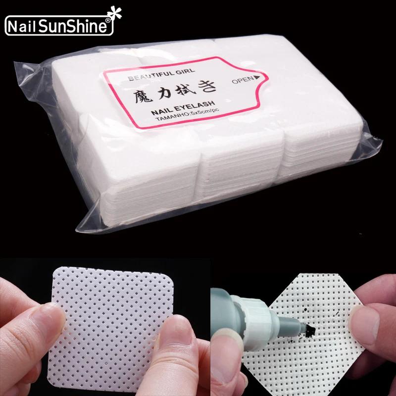 540/300 Pcs Lint-Free Gel Nail Polish Remover Cotton Wipes Majic Glue Cleaner Paper Pad Napkin Nails Art Cleaning For Manicure