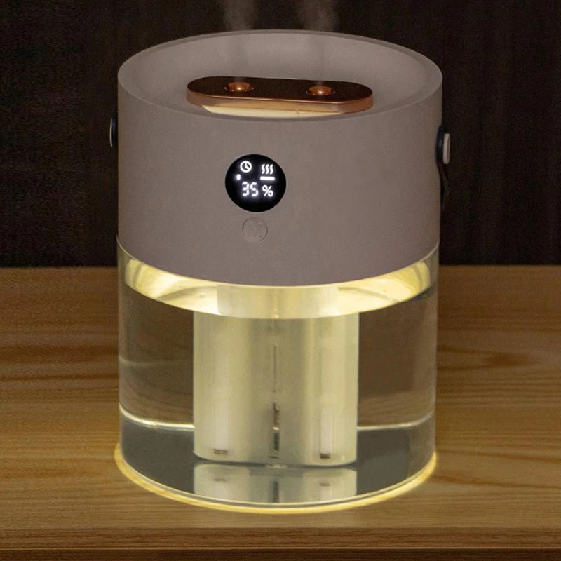 

2L Cool Mist Desktop Air Humidifier with Night Light Double-Head Spray