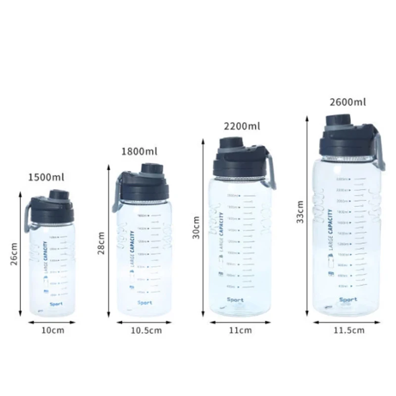 

Outdoor Water Bottle with Straw Sports Bottles Leak Proof Eco-friendly Children School With Lid Hiking Camping Plastic BPA Free