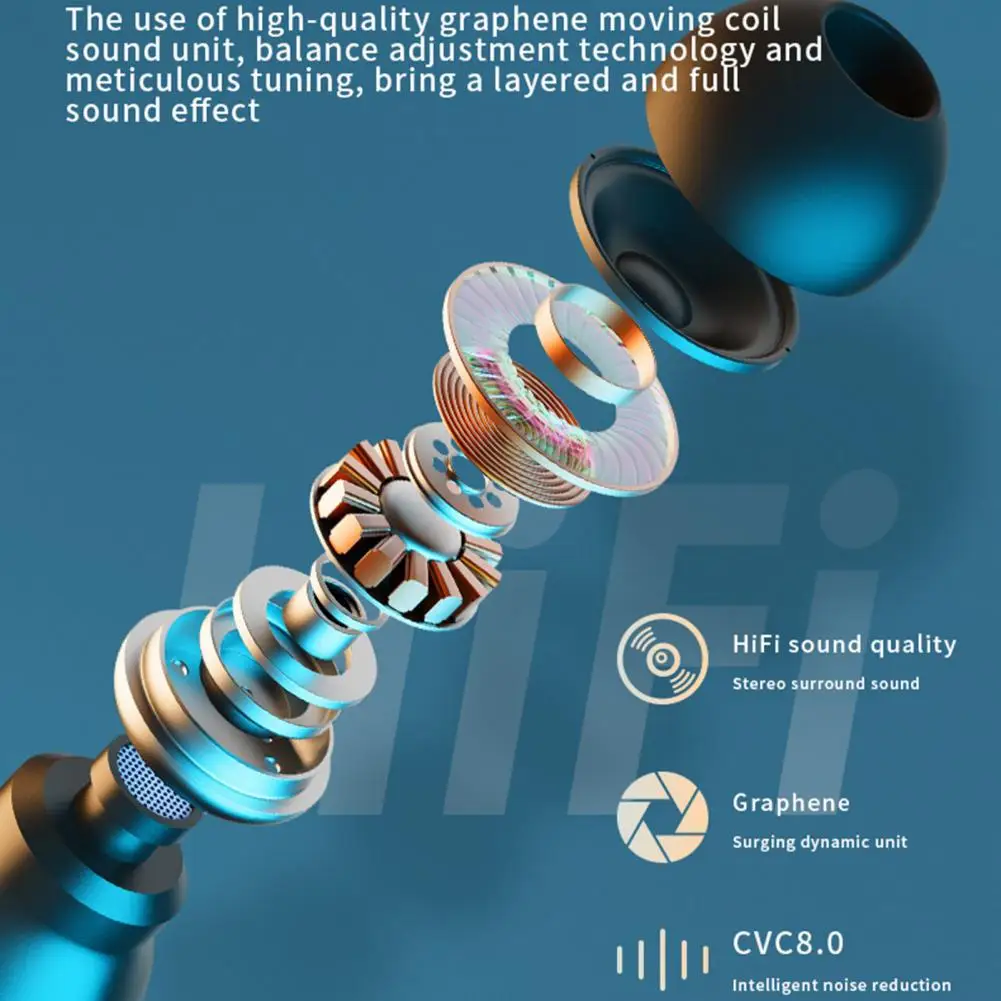 

New TWS210 Wireless Earphones Bluetooth 5.1Earphone HIFI Stereo Earbuds Waterproof Headsets 2000mAh Charging Box