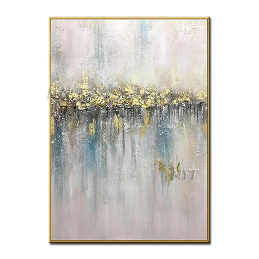 

Hand Painted Modern Abstract Blue Red Oil Painting On Canvas Living Room Home Wall Abstract Oil Picture for Decoration Arts