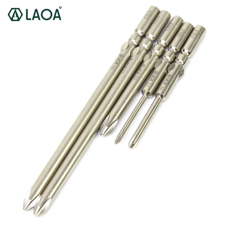 

LAOA Round Rod Bit 1PC Electric Screwdriver Bit 4/5/6mm Phillips Torx Hex Pentagram Bits With Magnetic