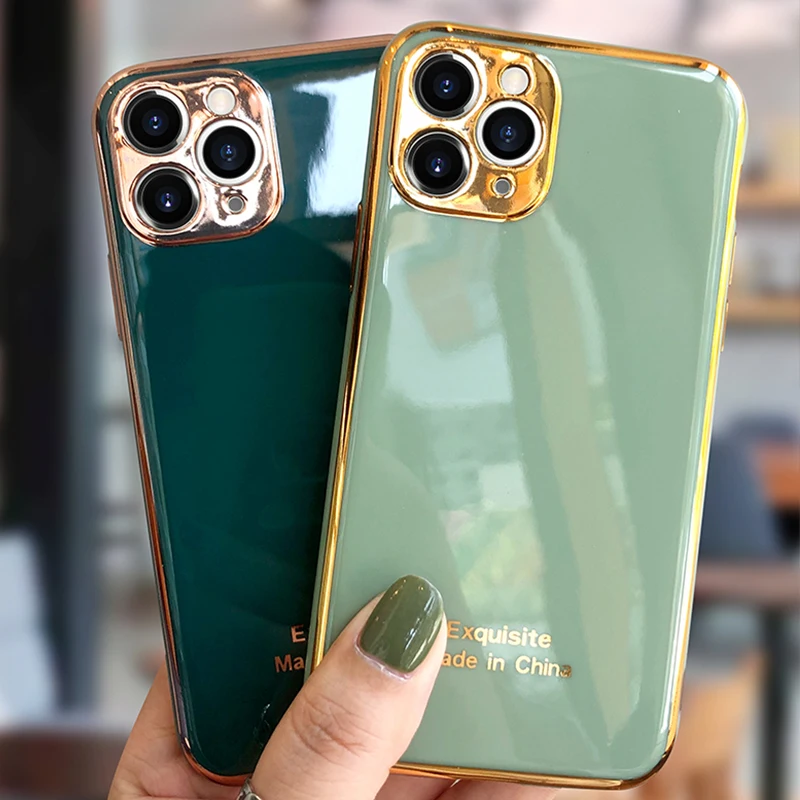 Роскошный защитный мягкий чехол с покрытием для камеры iPhone 11 Pro Max задняя крышка X