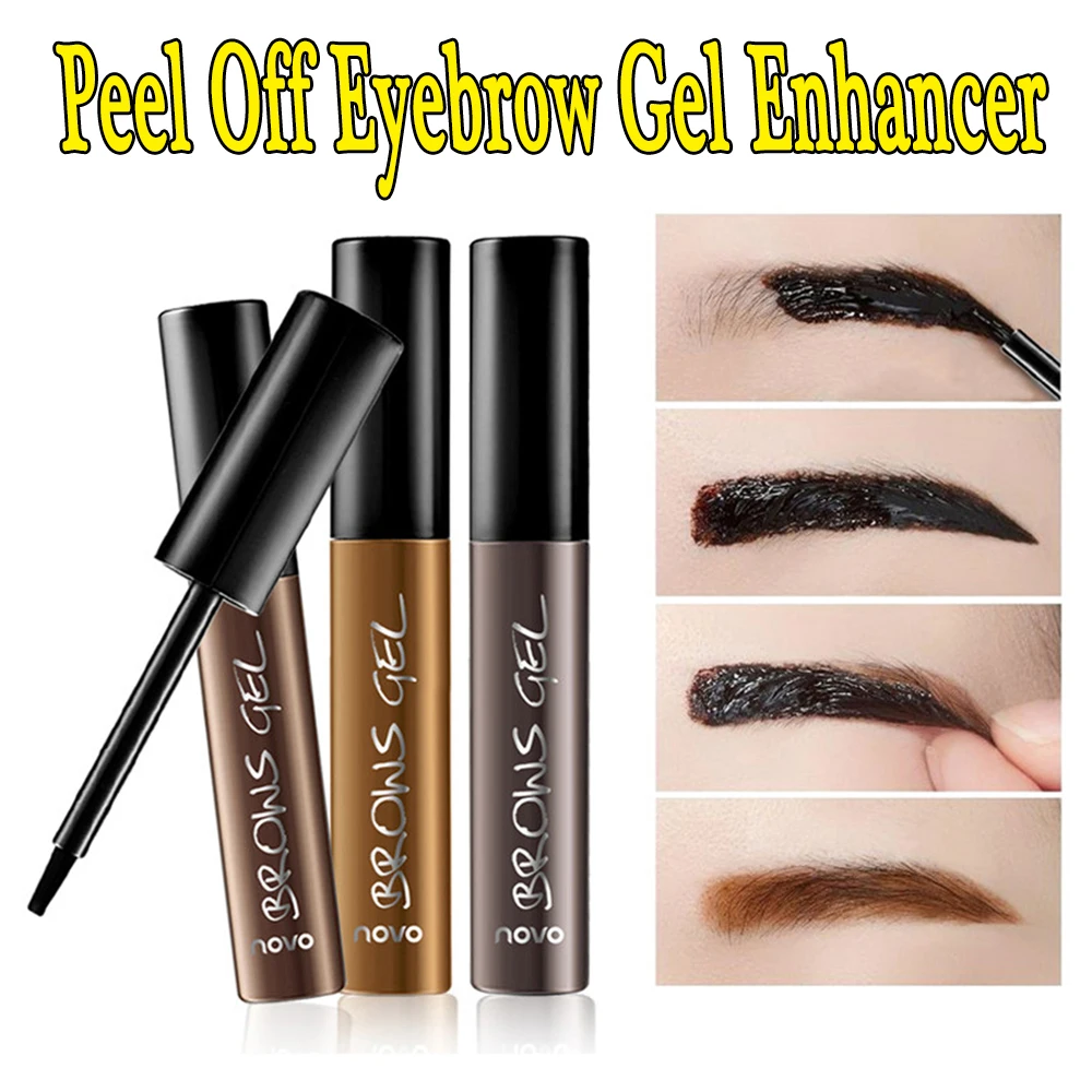 Тату гель для бровей сверхстойкий 72H нежный пилинг краска тинт окантовка крем