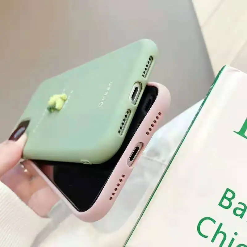 Новый мягкий чехол для iPhone 11 Pro XS MAX XR X силиконовый 7 6S 8 plus 3D карамельный