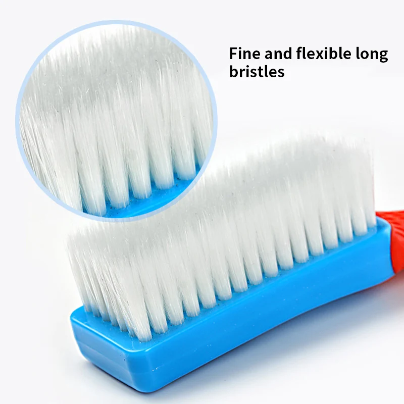 

2021 Universal Car Cleaning Brush Carpet Brush Blue Handle White Nano Brush Durable Car Accessories Hard And Soft Bristle