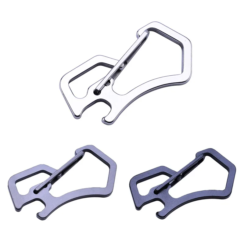 

Outdoor Camping Climbing Stainless Steel Carabiner Clip Climbing Hooks Tactics Carbine Keychain Buckle Multi-function Tools