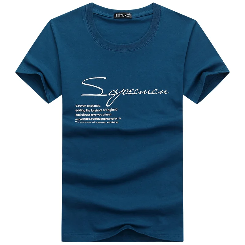 

2021 New style Men's High quality cotton in summer Leisure short sleeve T-shirts/Male slim fit letter printing T-shirts S-5XL