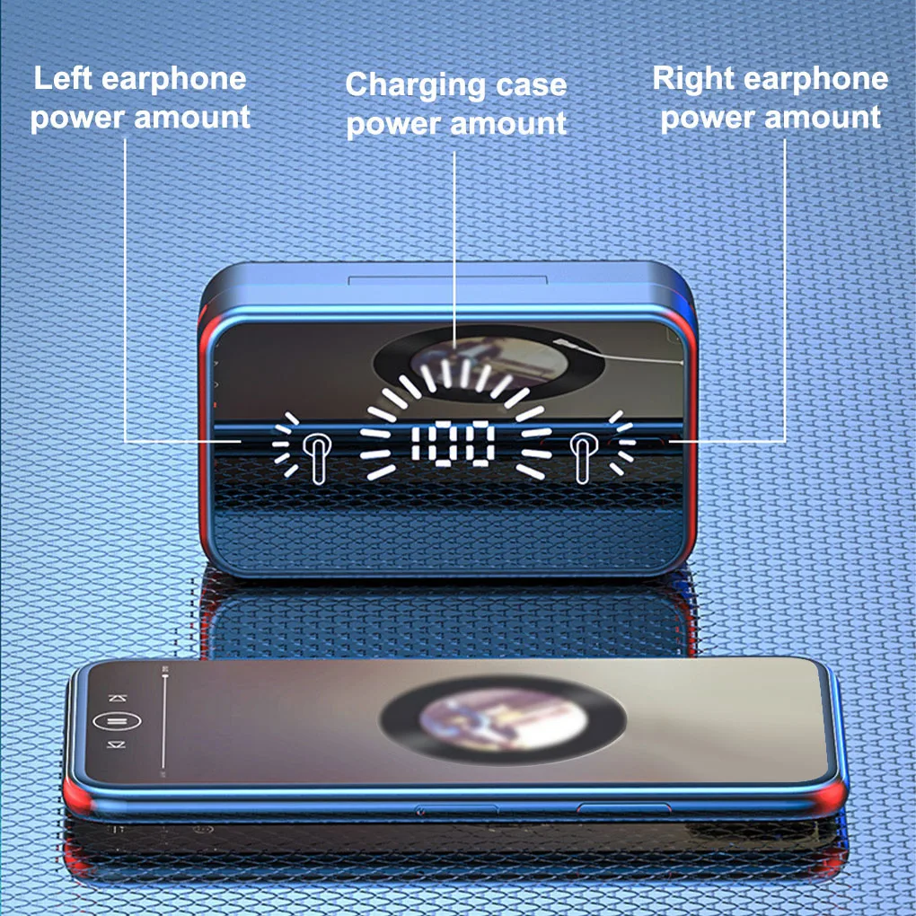 S20 зеркальные BT5.1 Беспроводные наушники с 3D сенсорным управлением