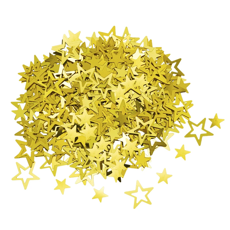 15 г/сумки 10 мм акриловая звезда розового золота конфетти красочно 18 выдалбливают