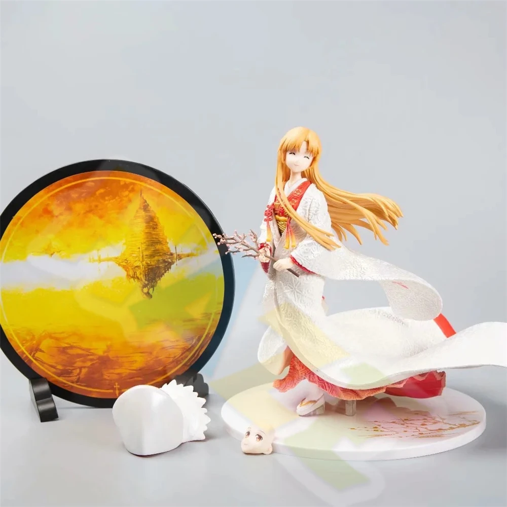 

Anime Sword Art Online Yuuki Asuna White Kimono Ver. Figure Model Toy 25cm