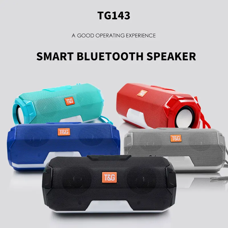 

TG143 wireless bluetooth speaker portable sound column color light subwoofer sound bar supports FM radio AUX TF USB musiccenter