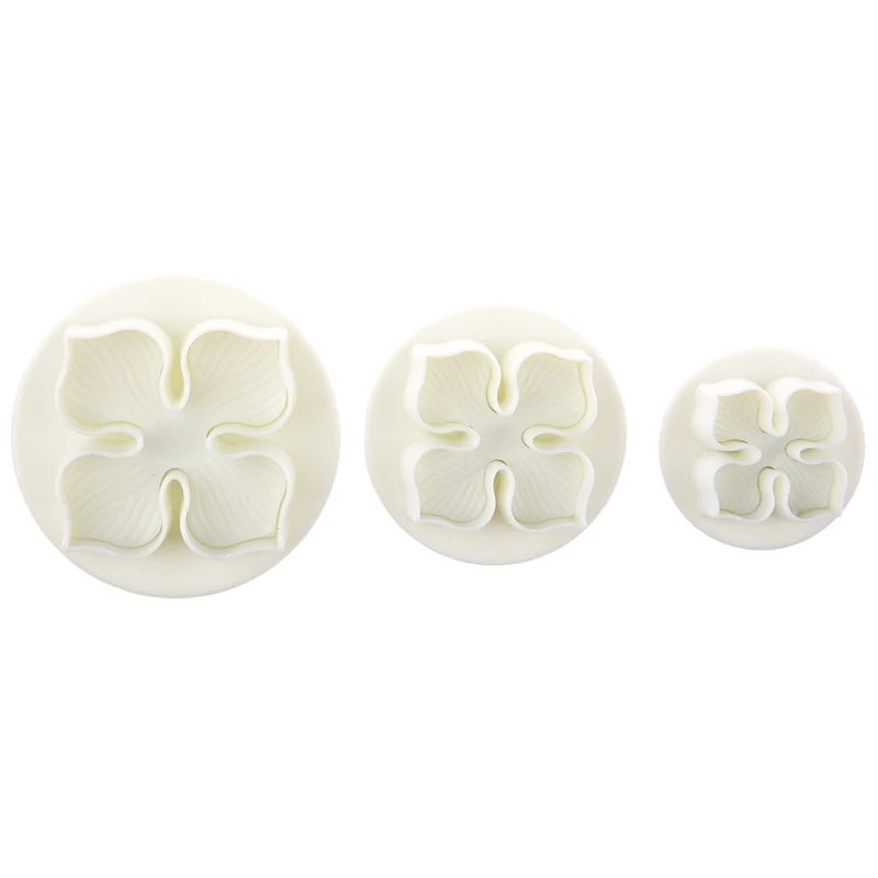 

7 Pcs Sugarcraft Cake Decorating Plunger: 4 Pcs Five Petal Flower Blossom Cutter & 3 Pcs Laurustinus / Hydrangea 2021 new